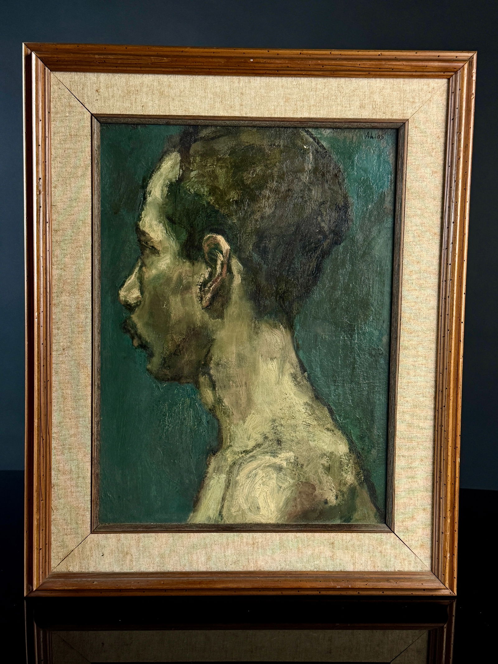 Lambro Ablas (20th Century), Young Man, Oil on Canvas (1 of 6)