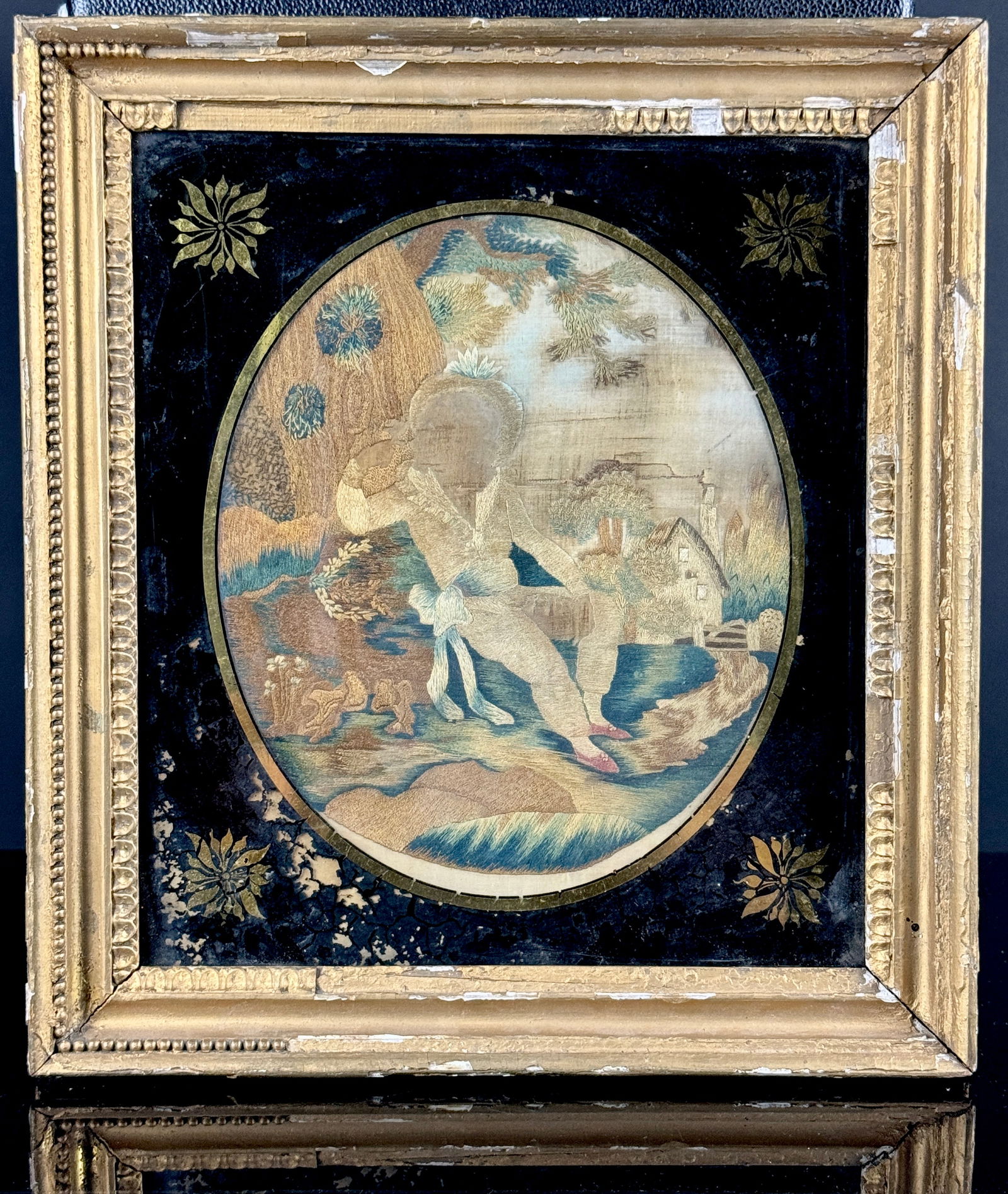 Silk Needlework Picture: Moses Drawn from the Nile (1 of 13)