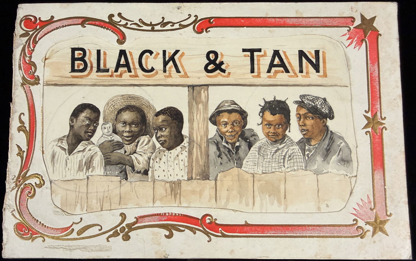 Original Hand Drawn Art for F.M. Howell Cigar Label Black & Tan (1 of 6)