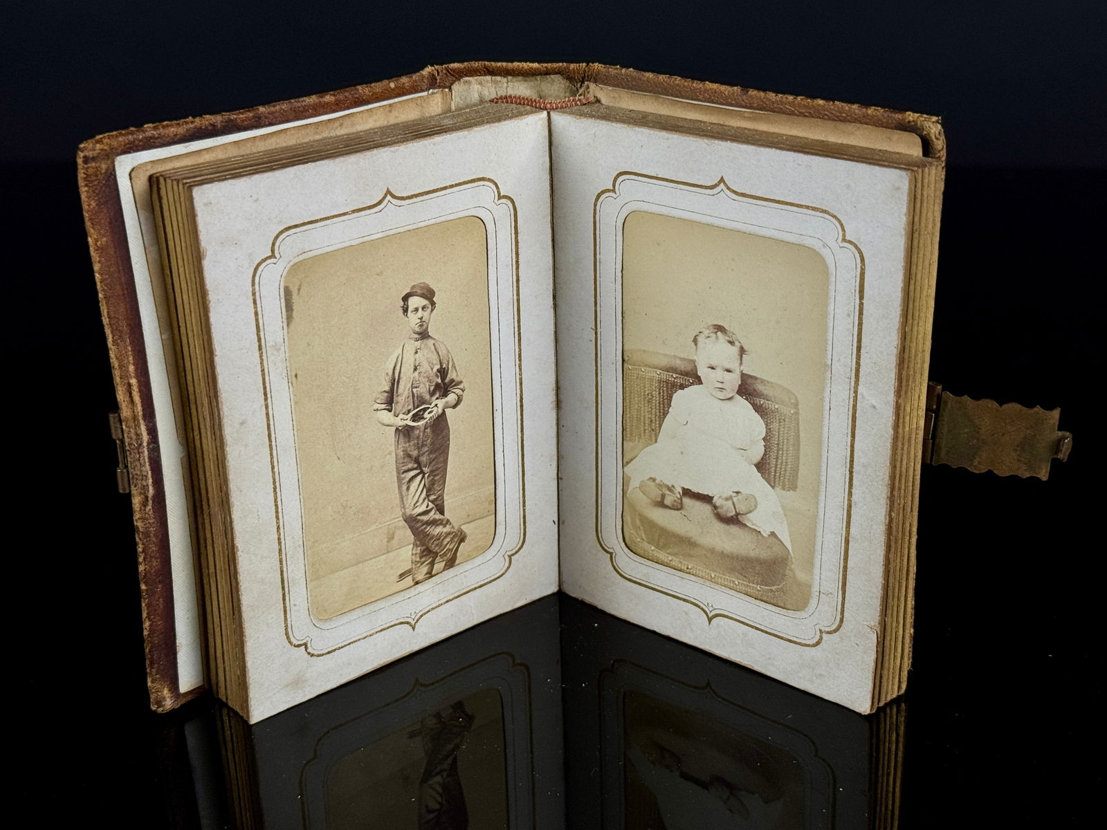 A Collection of Victorian Era Carte de Visite Occupational Portraits in a Leather Photo Album (1 of 20)