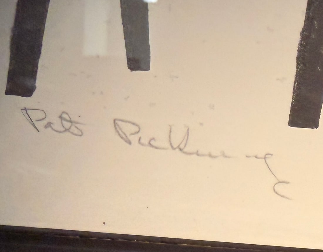 Pat Pickering, Five Men Seated Block Print - 3