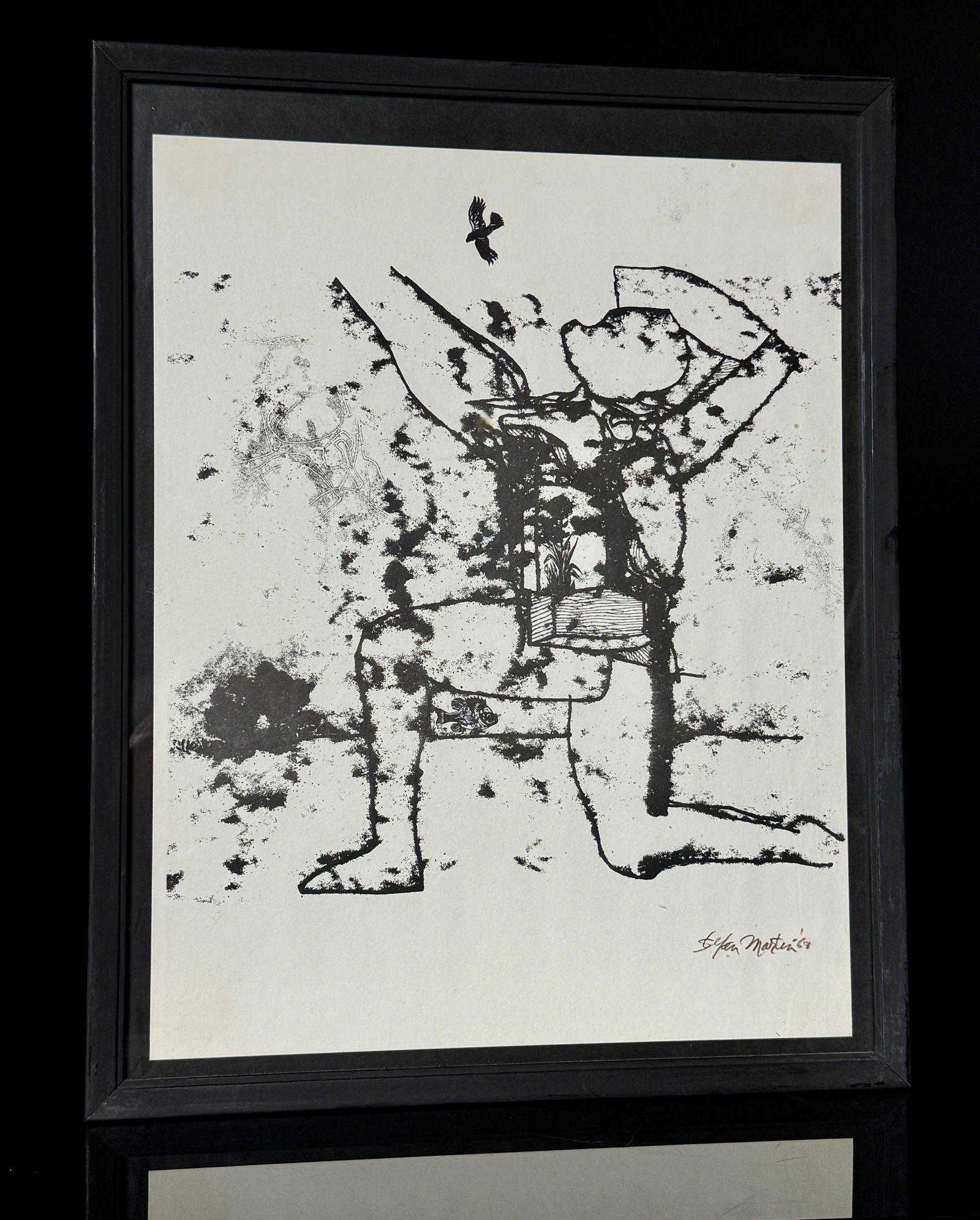 Stefan Martin Signed Woodcut Print Dated 1969 (1 of 6)