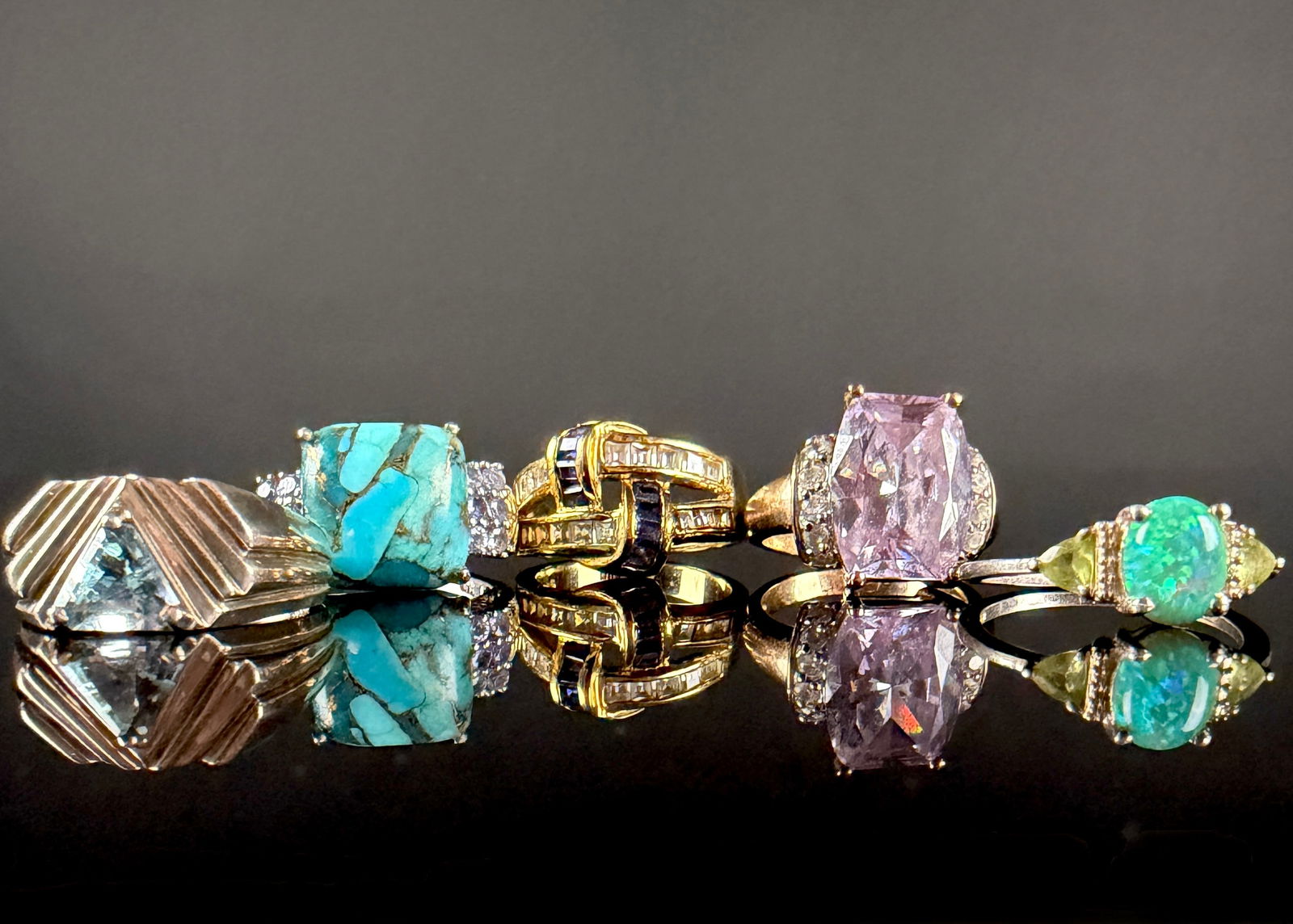 A Collection of Contemporary Sterling Silver and Gilt Metal Fashion Rings (1 of 20)
