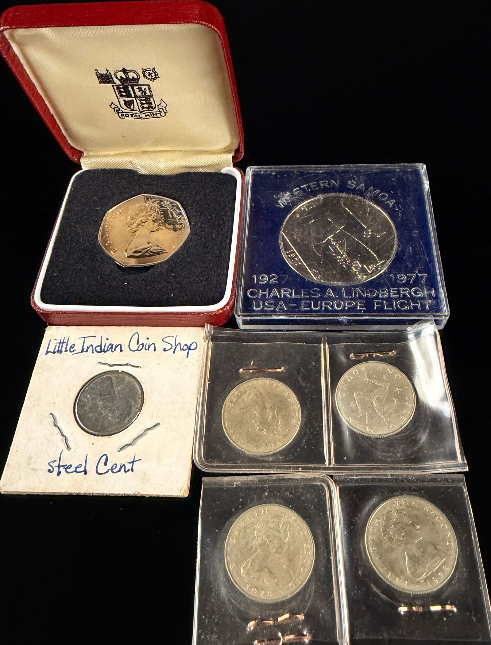 A Collection of 20th Century Commemorative and Circulation Coins including 1977 Western Samoa (1 of 10)