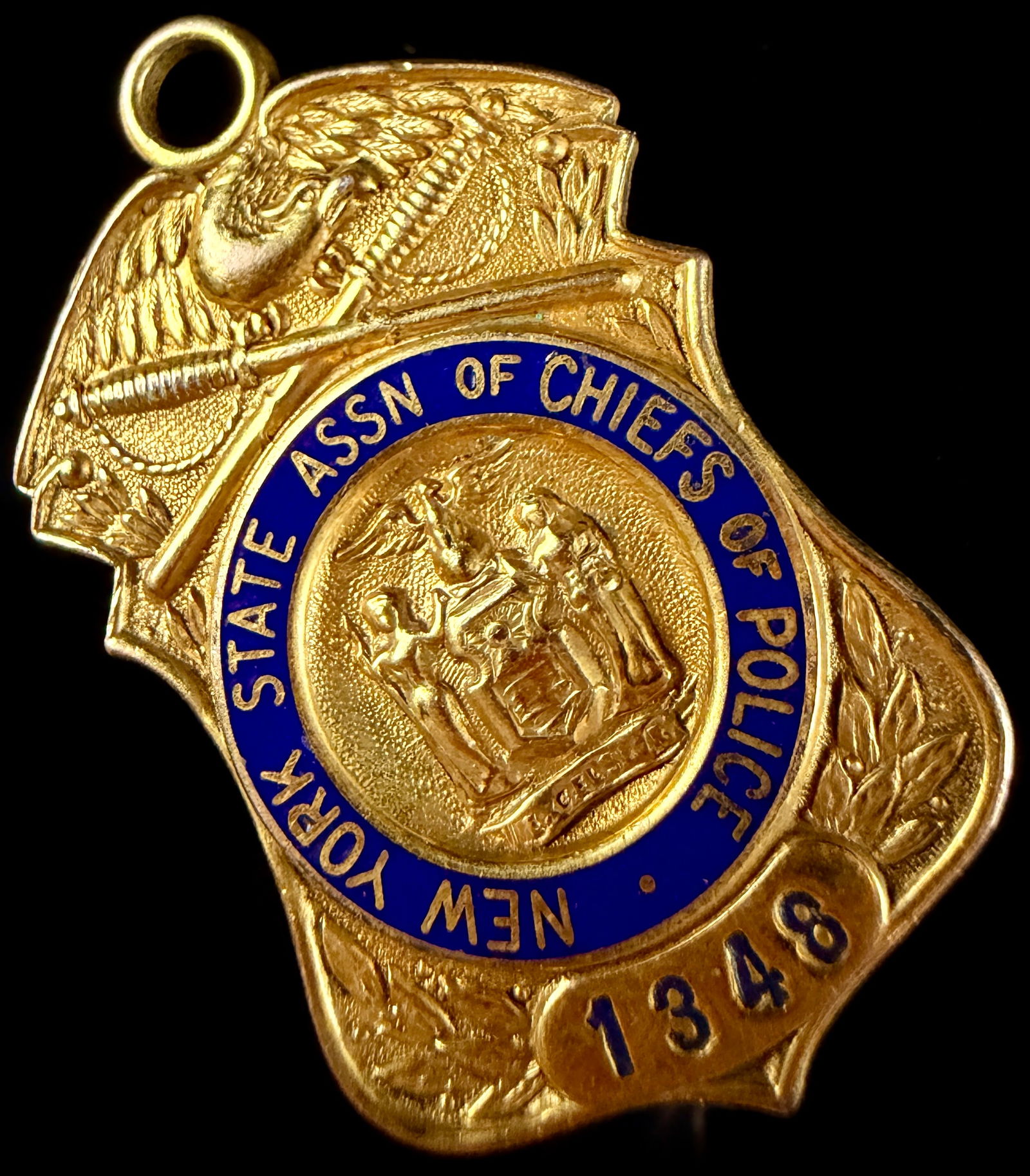 New York State Association of Chiefs of Police 10K Gold-Filled Badge (1 of 5)