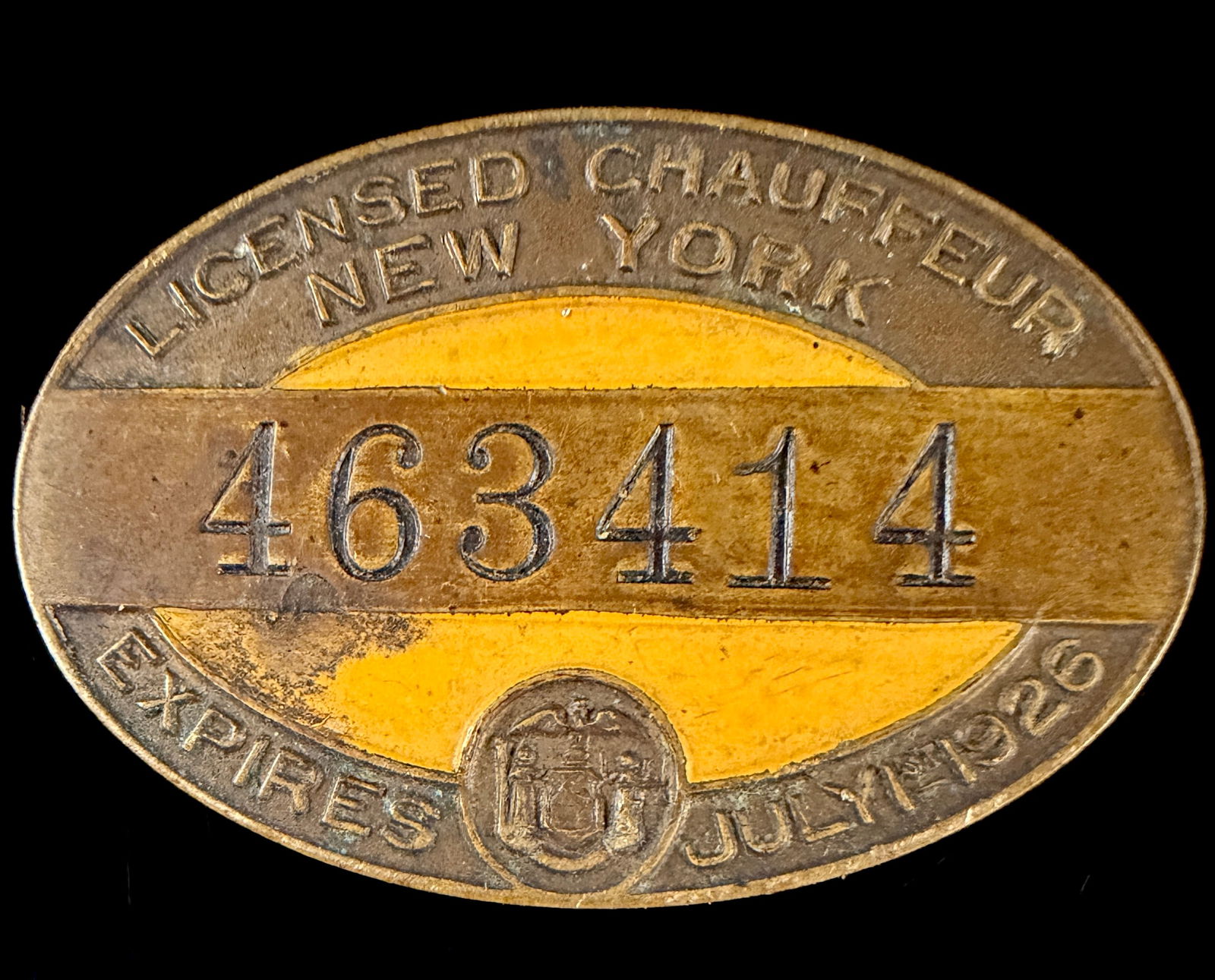 1926 New York Licensed Chauffeur Badge (1 of 4)