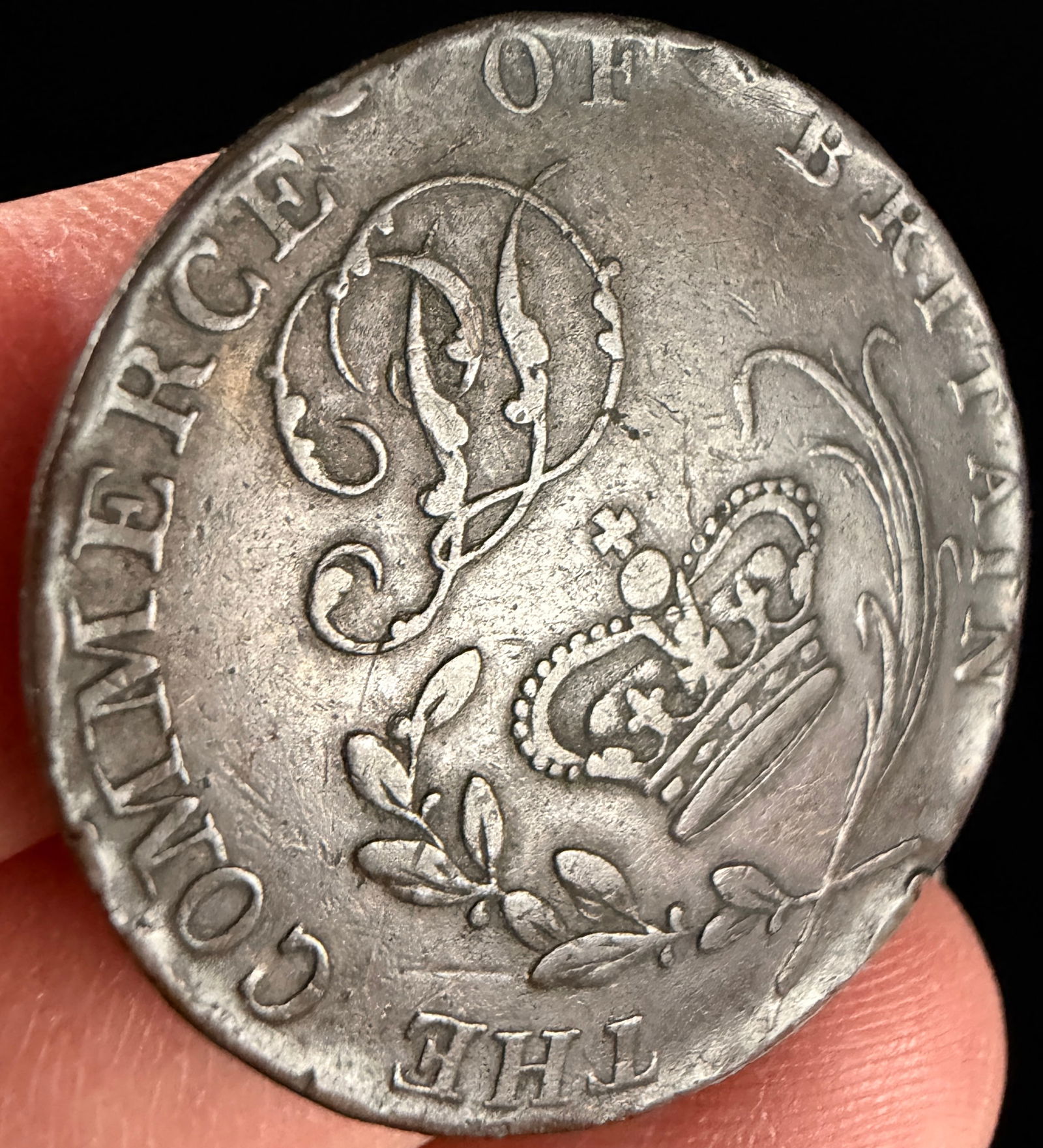 A 1794 Suffolk Bury St. Edmunds Conder Halfpenny Trade Token: A late 18th-century British Conder halfpenny trade token, attributed to Bury St. Edmunds, Suffolk, corresponding to Dalton and Hamer reference 26. Struck in a copper alloy, the obverse features the ci