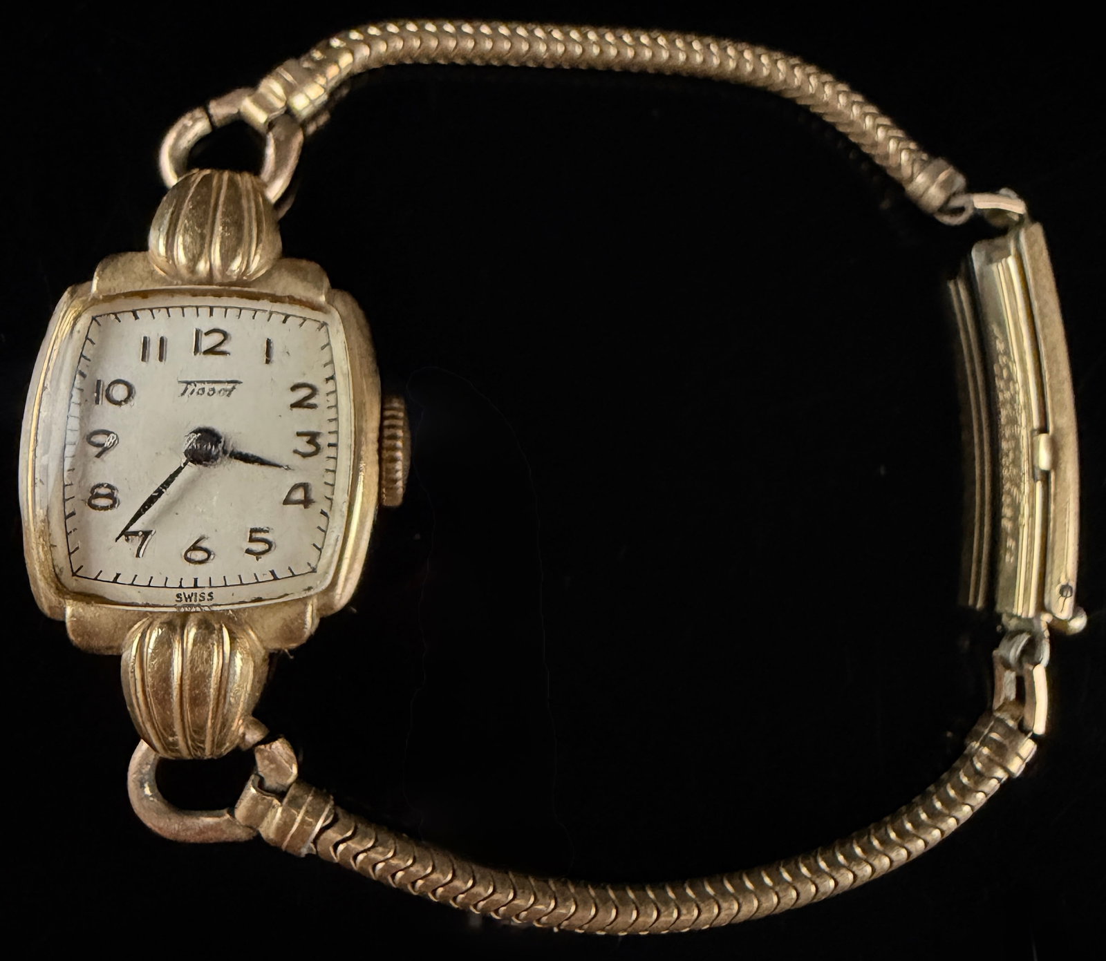 Vintage Tissot 14k Gold Filled Ladies Wristwatch with Forstner Bracelet (1 of 6)