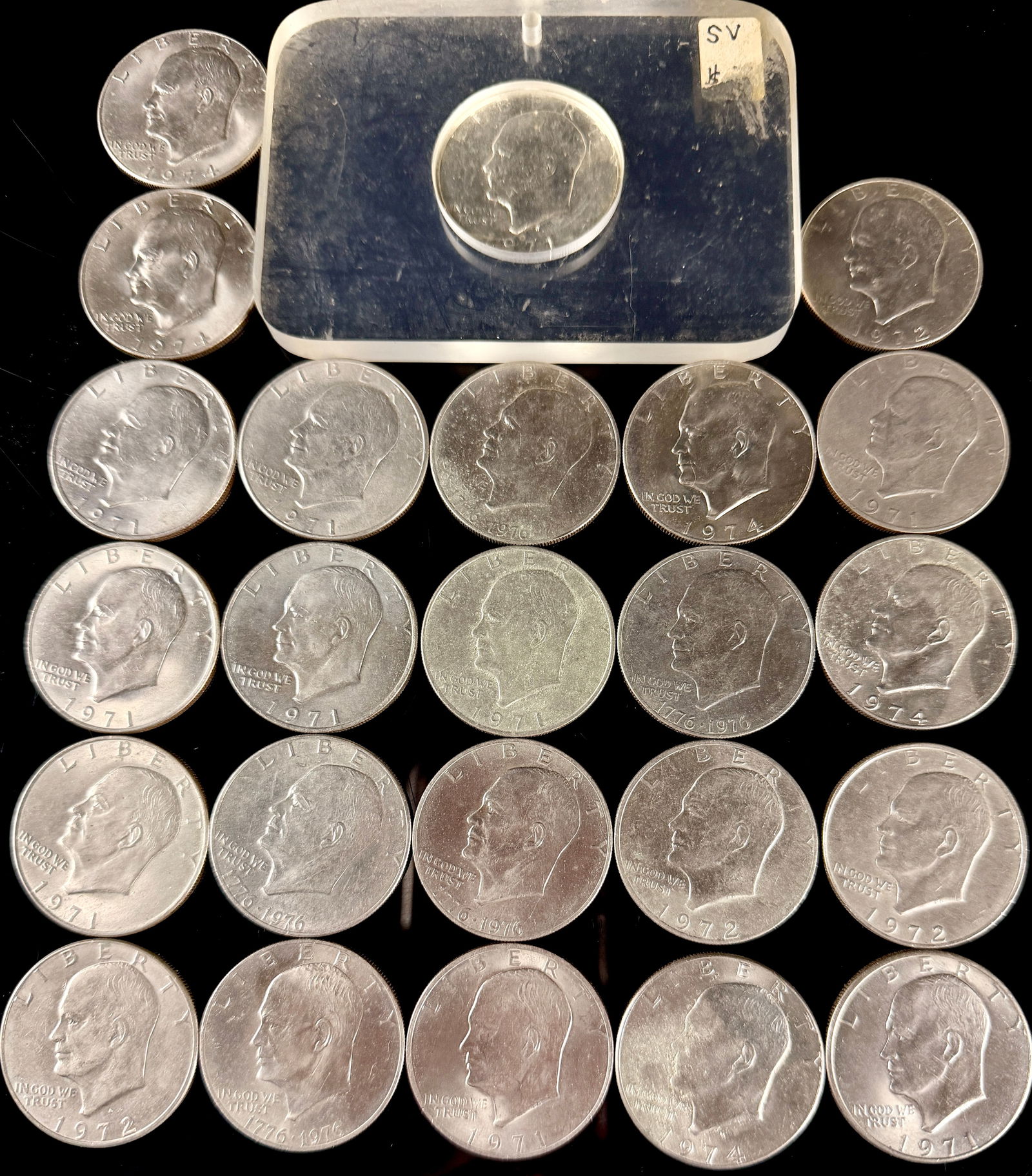 A Group of United States Eisenhower One Dollar Coins (1 of 10)