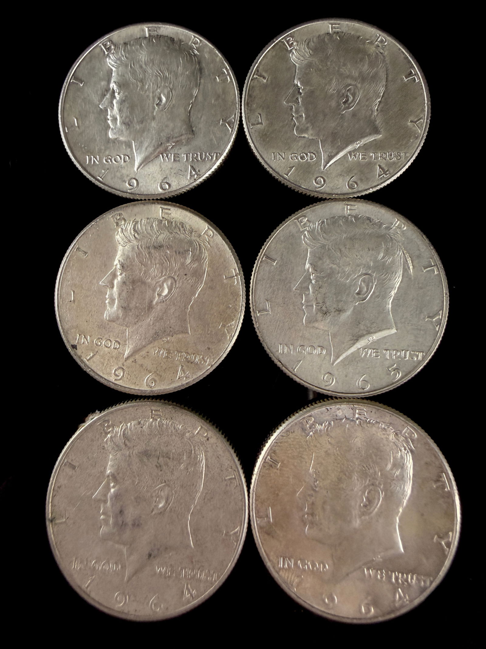 A Group of 1964 Kennedy 90% Silver Half Dollars (1 of 4)