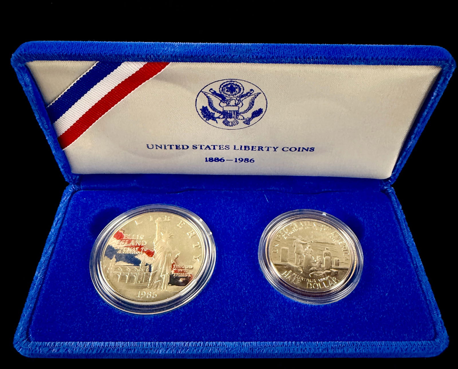 1986 United States Liberty Coins Silver Dollar and Half Dollar Proof Set (1 of 6)