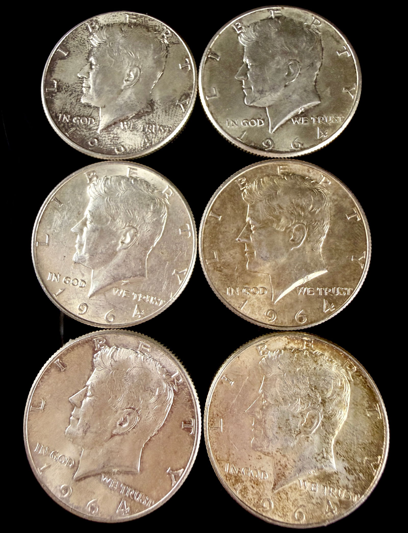 A Group of 1964 United States Kennedy Half Dollars (1 of 2)