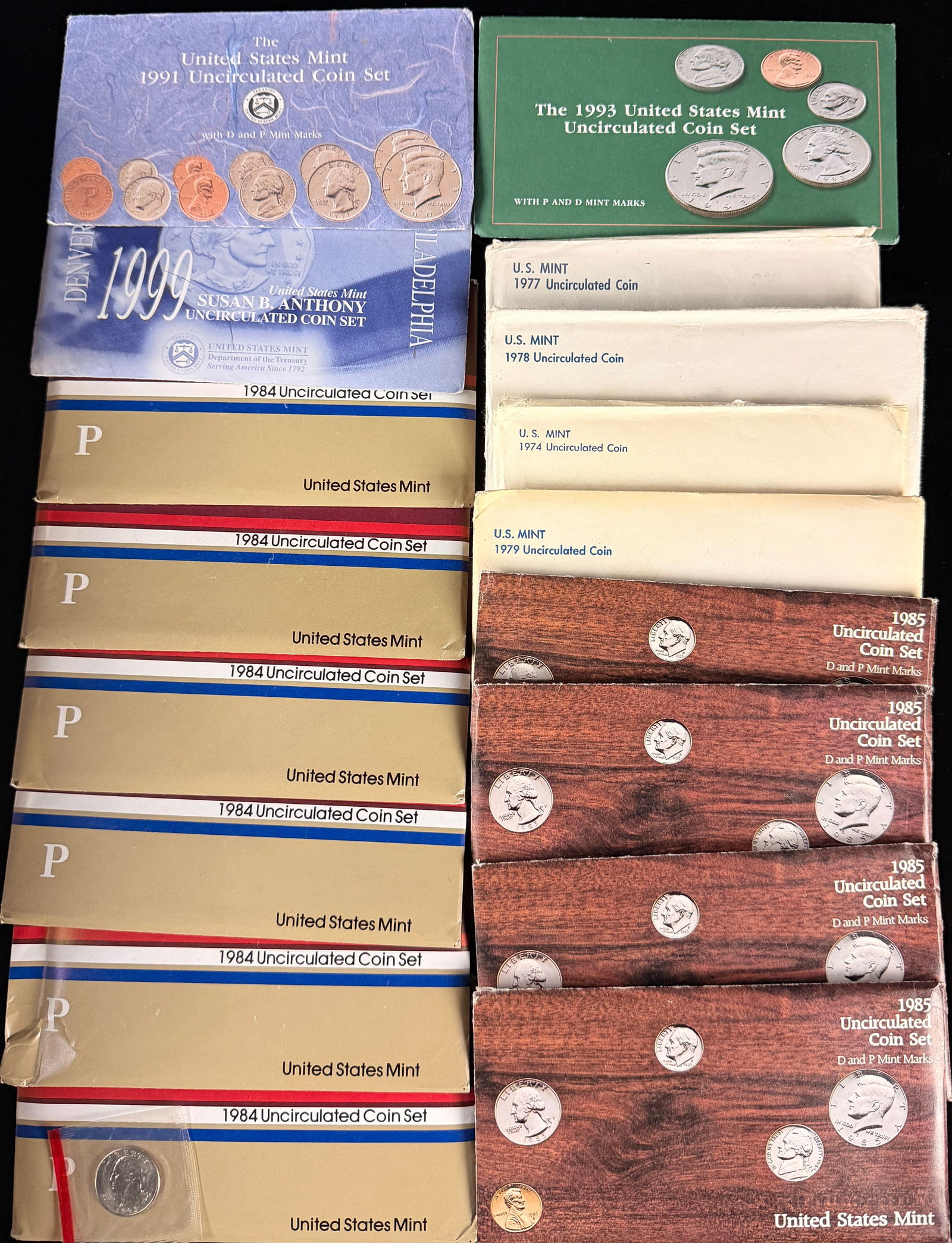 A Collection of United States Mint Uncirculated Coin Sets (1 of 5)