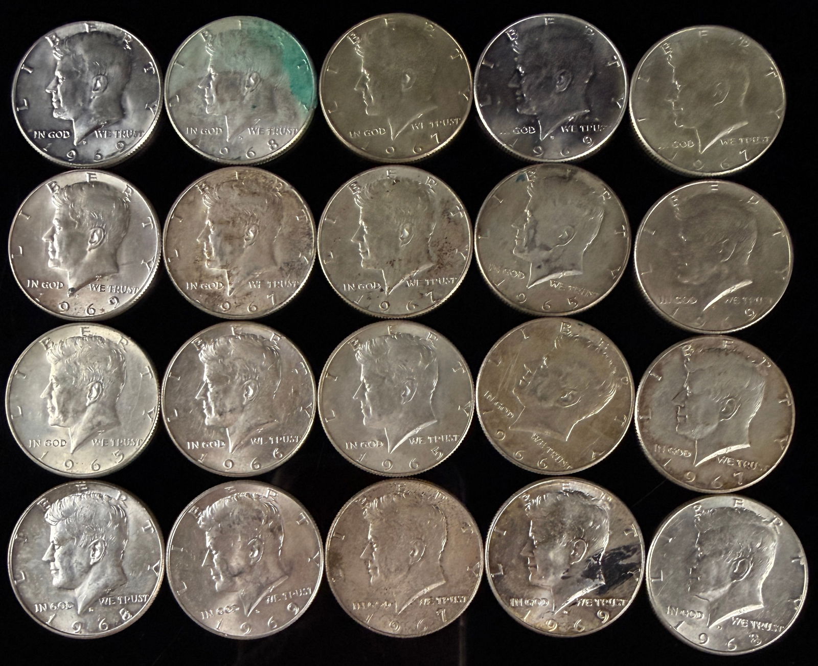 A Collection of United States Kennedy Half Dollar Coins (1 of 7)