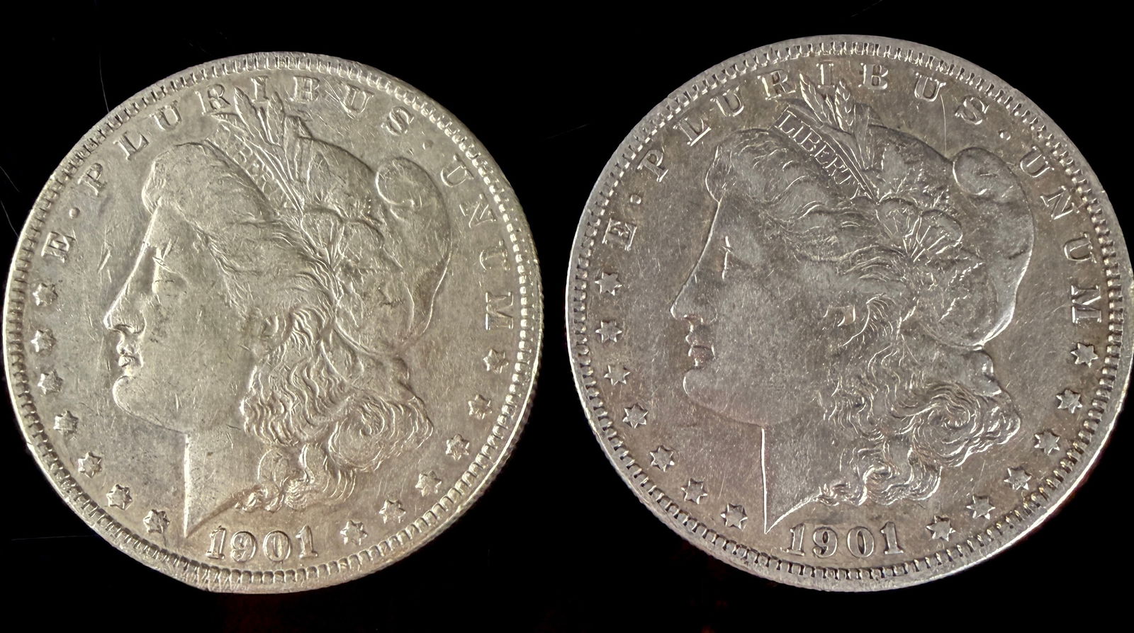A Collection of 1901-O Morgan Silver Dollars (1 of 7)