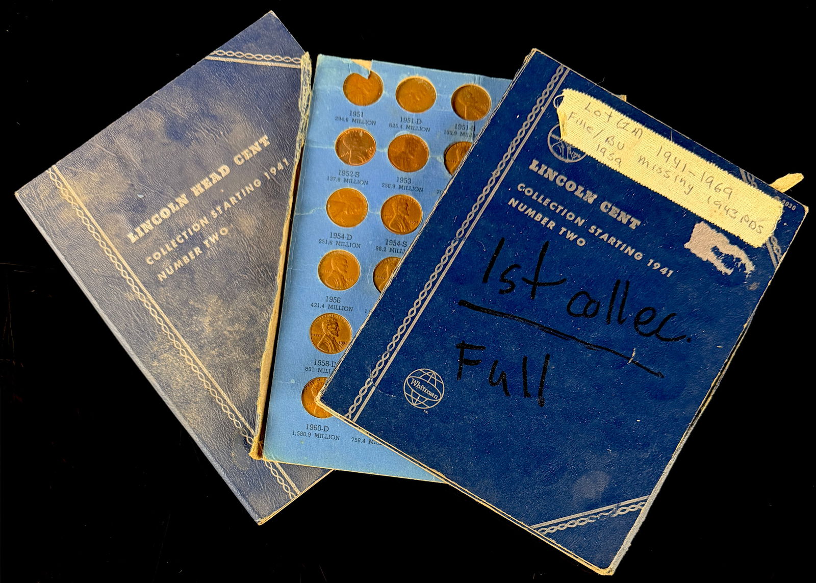 A Collection of Lincoln Wheat and Memorial Cent Sets in Whitman Folders (1 of 10)