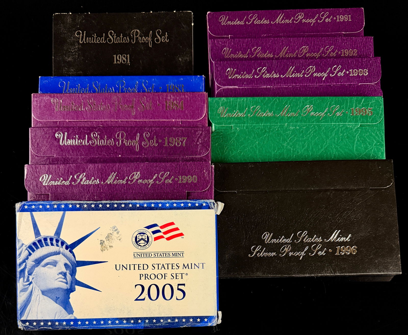 A Collection of United States Mint Proof Sets 1981-2005 (1 of 8)