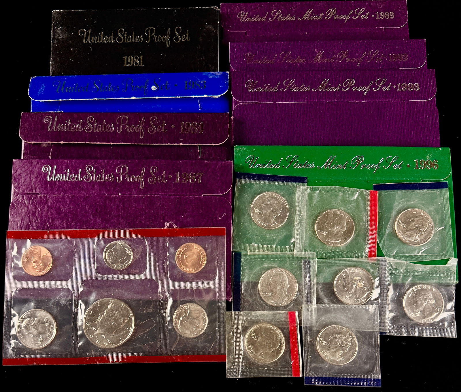 A Collection of United States Mint Proof and Uncirculated Coin Sets (1 of 8)