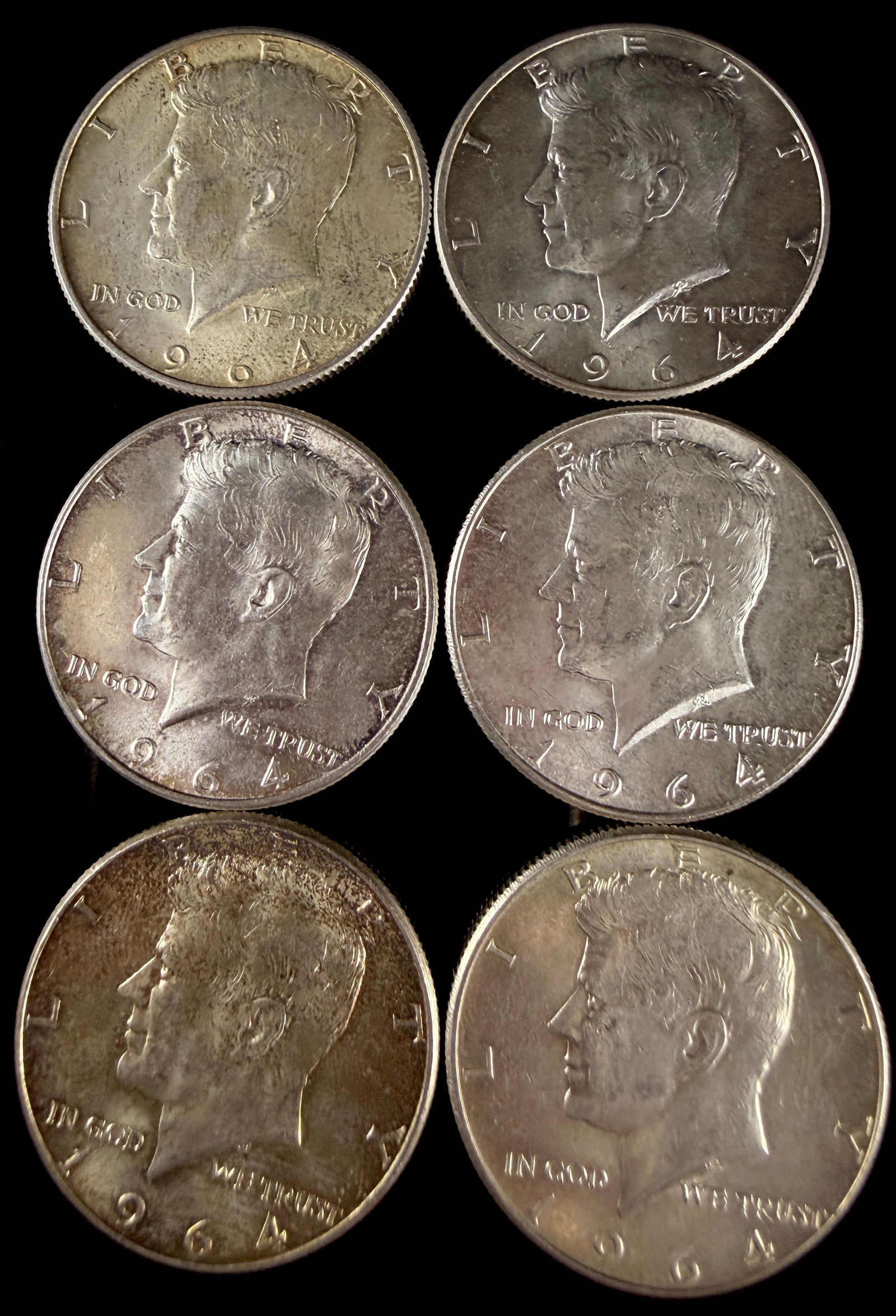 A Collection of 1964 Kennedy Half Dollars (1 of 14)
