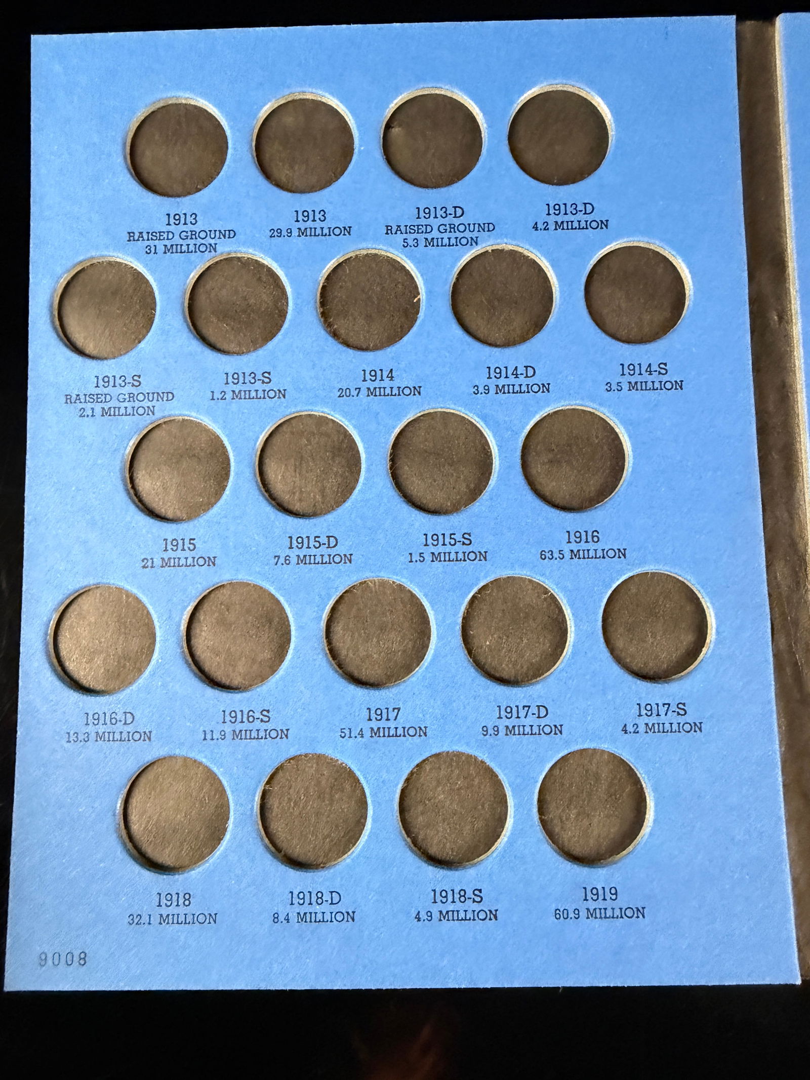 Whitman No. 9008 Buffalo Nickel Collection 1913-1938 (1 of 6)