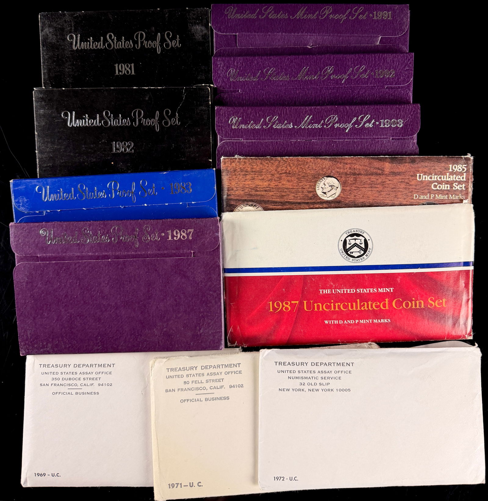 A Collection of United States Mint Proof and Uncirculated Coin Sets (1 of 8)