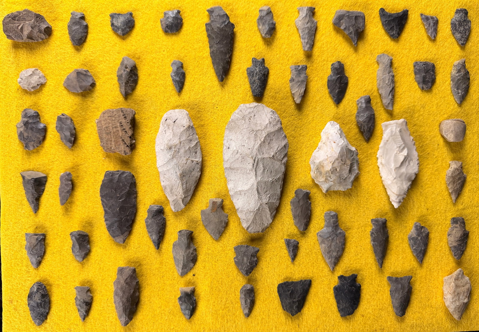 A Collection of Indigenous North American Lithic Projectile Points and Stone Tools (1 of 7)