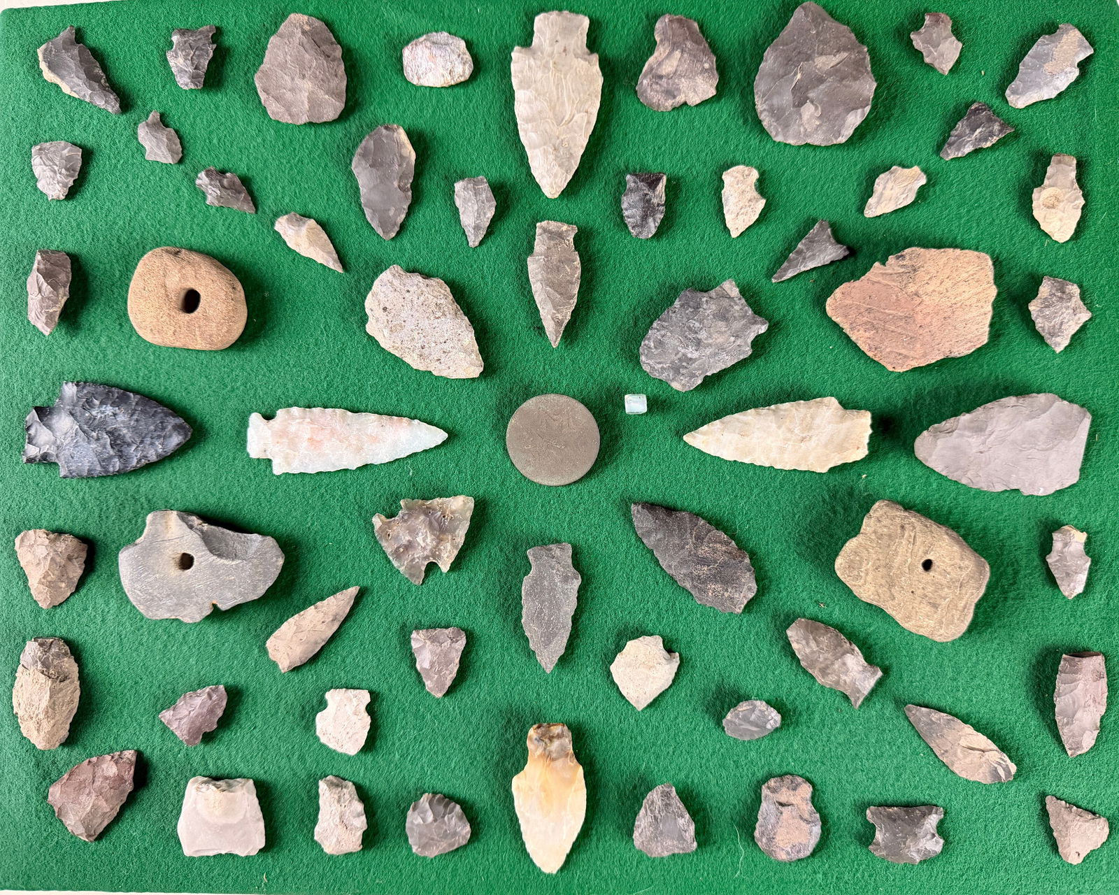 A Collection of Native American Arrowhead Points and Prehistoric Artifacts (1 of 5)