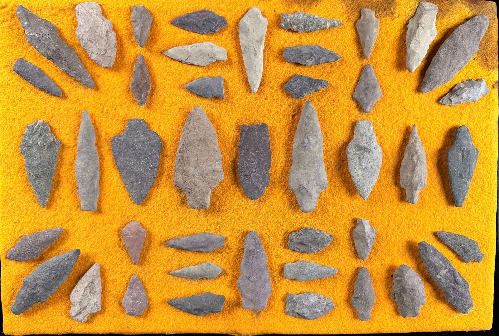 A Collection of Native American Archaic and Woodland Period Stone Projectile Points (1 of 4)