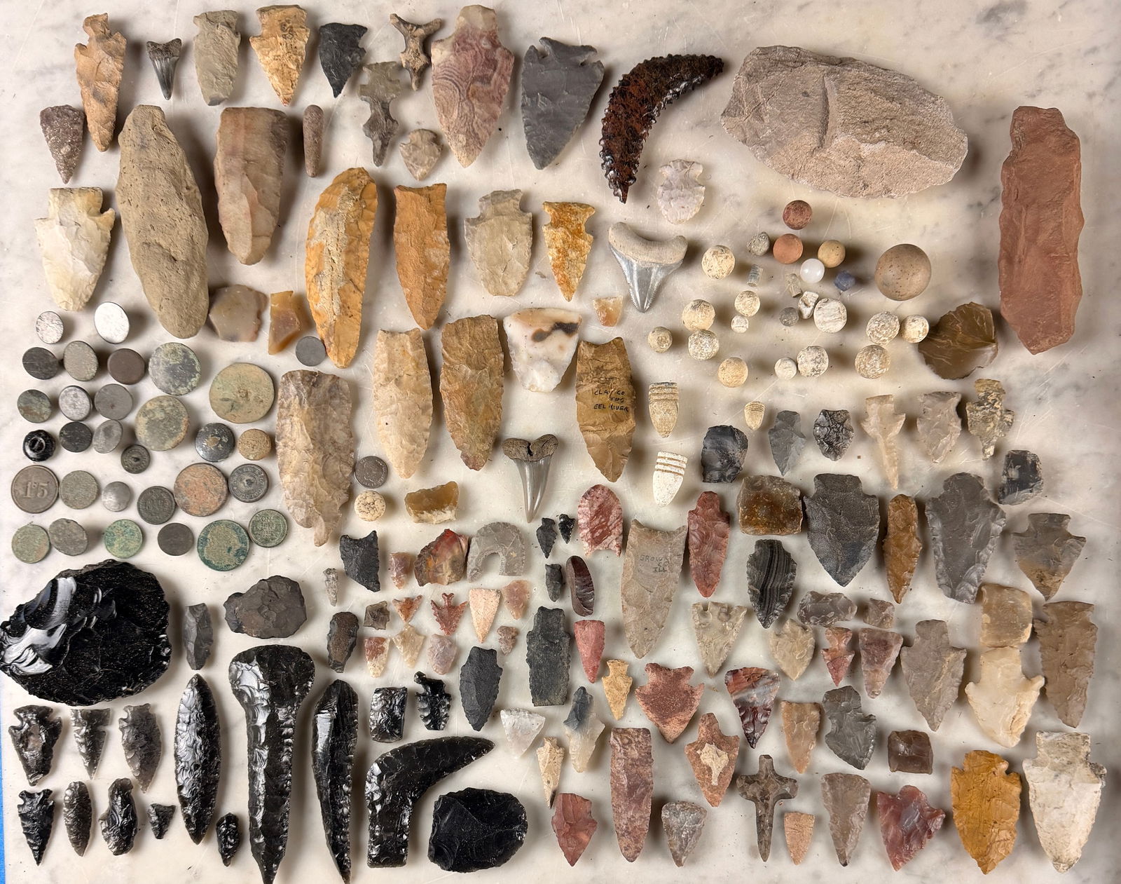 A Collection of Native American Stone Tools, Projectile Points, and Historical Artifacts (1 of 16)