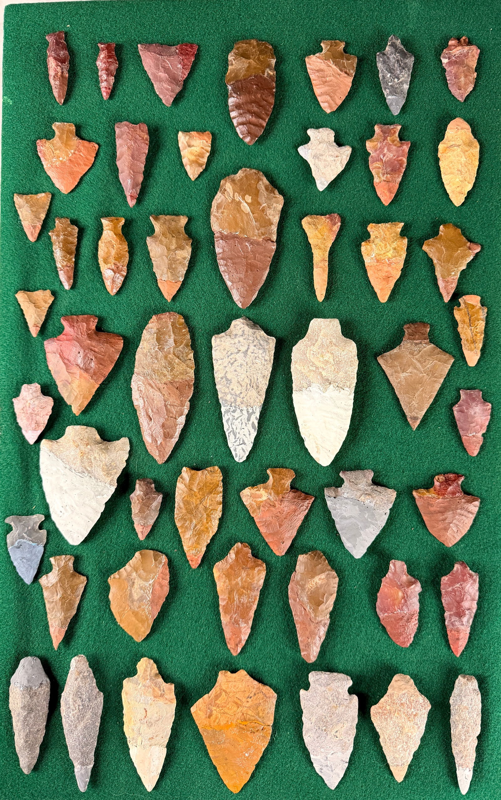 A Collection of Native American Stone Projectile Points and Arrowheads (1 of 7)