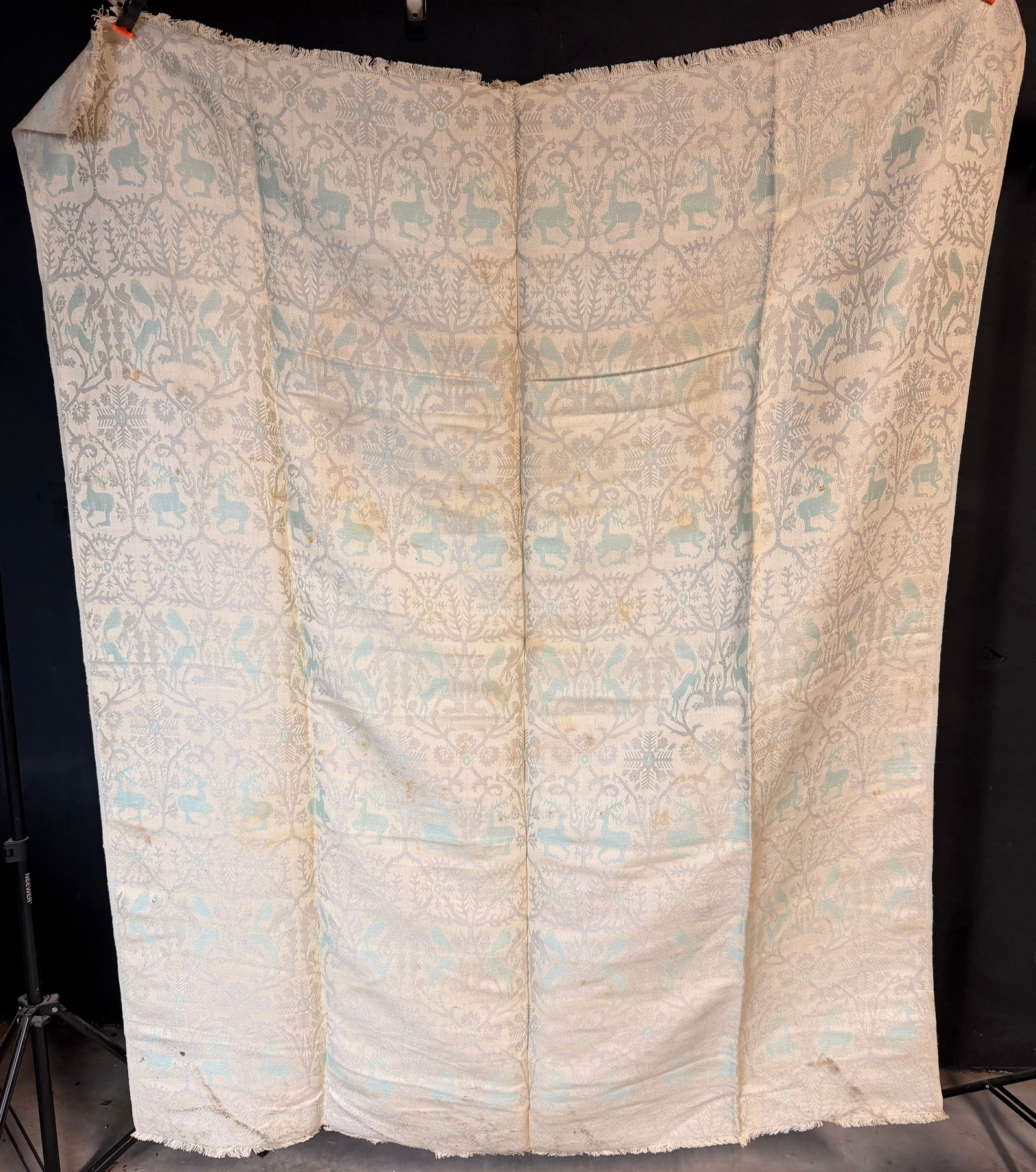 A Woven Jacquard Textile with Deer and Snowflake Motifs (1 of 8)