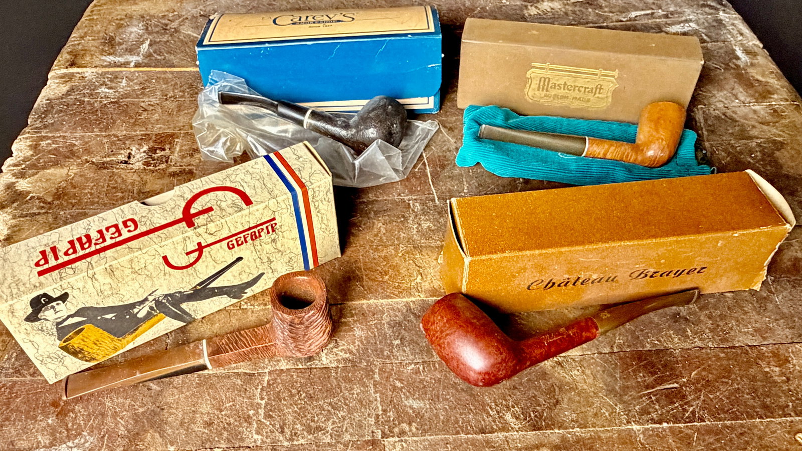 Collection of Vintage Briar Smoking Pipes with Original Packaging (1 of 6)