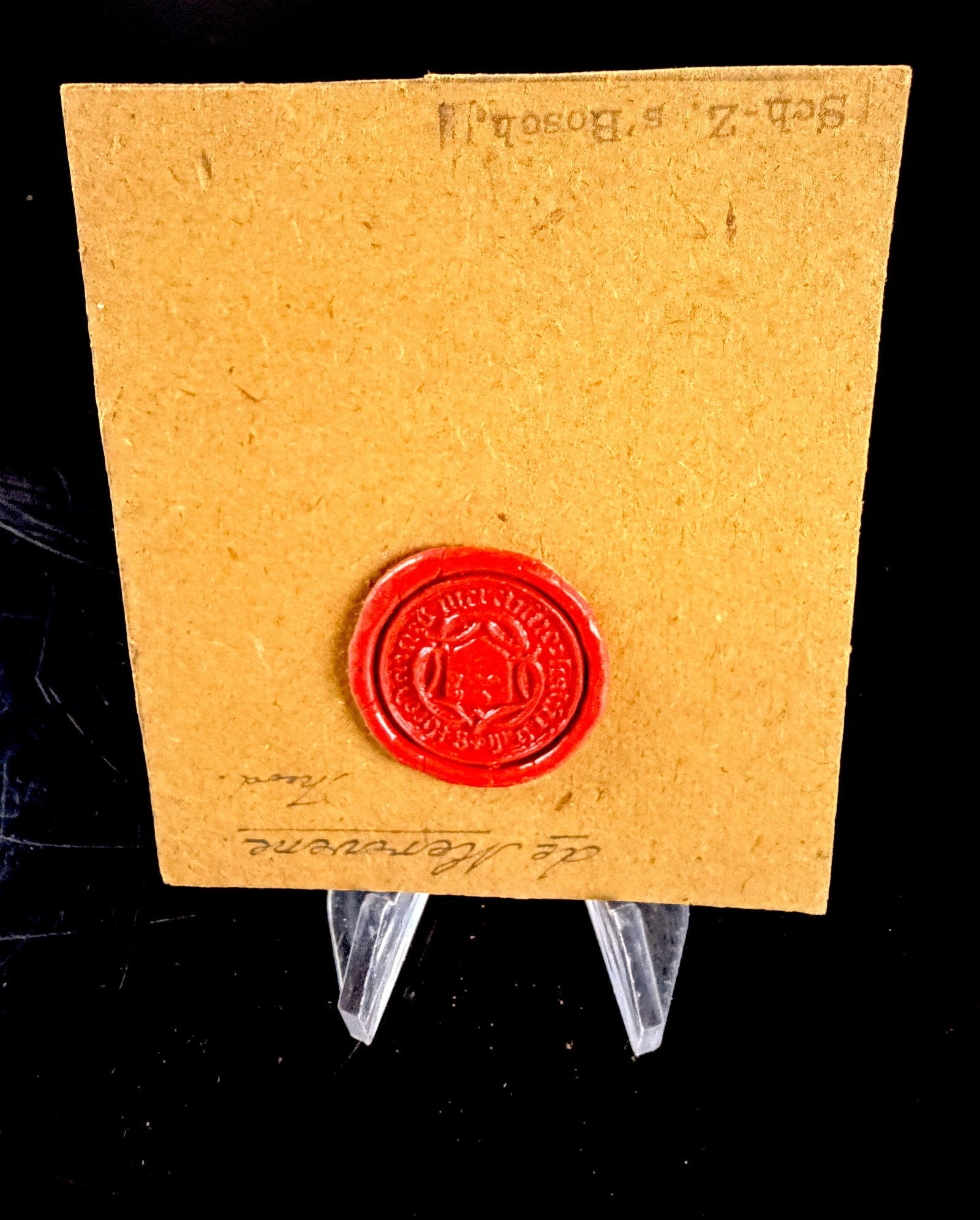 Dutch Heraldic Wax Seal Specimen Card, van de Merwede Family, s-Hertogenbosch (1 of 7)
