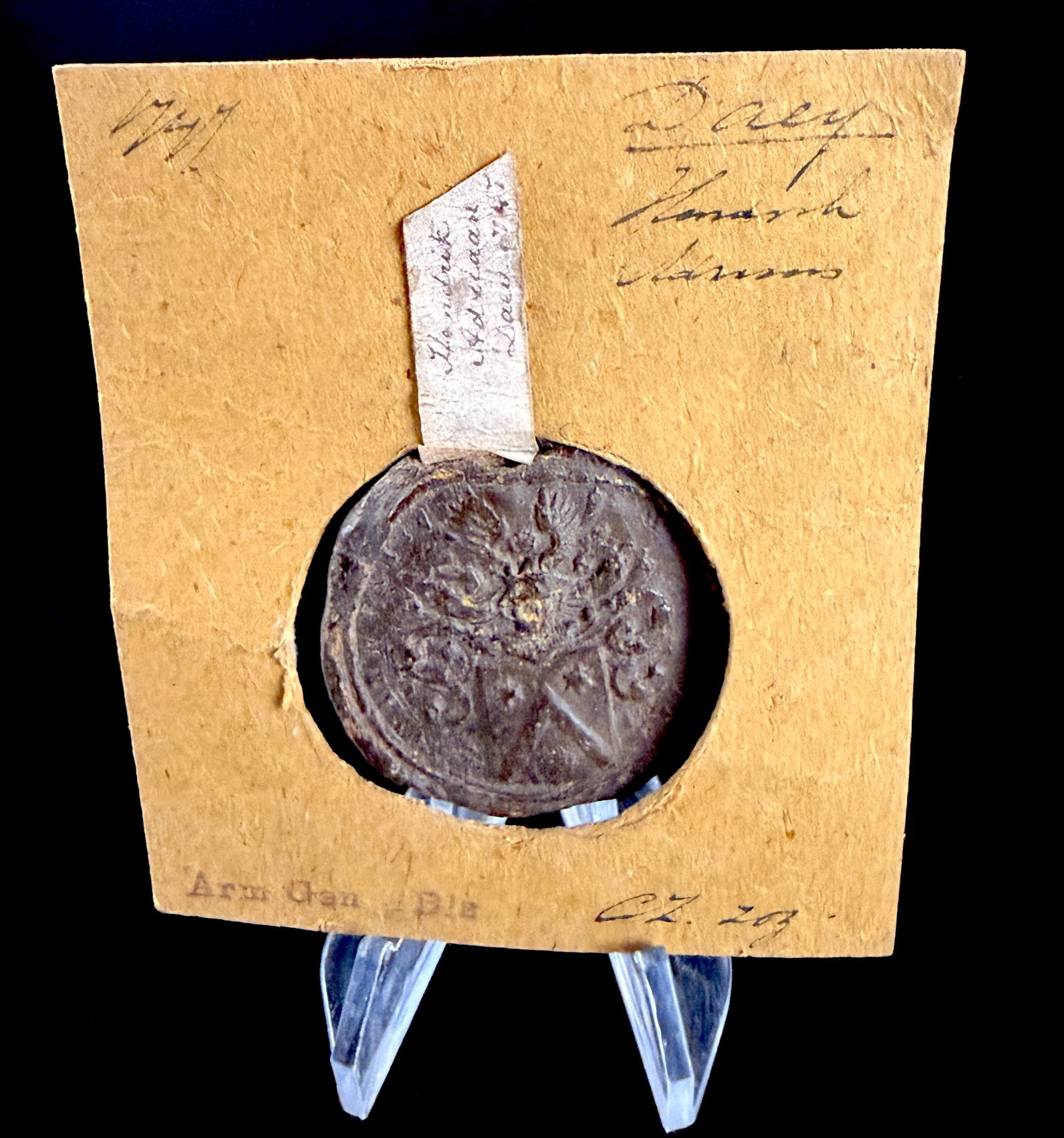 NL 1747 Heraldic Wax Seal Impression, Wax (1 of 12)