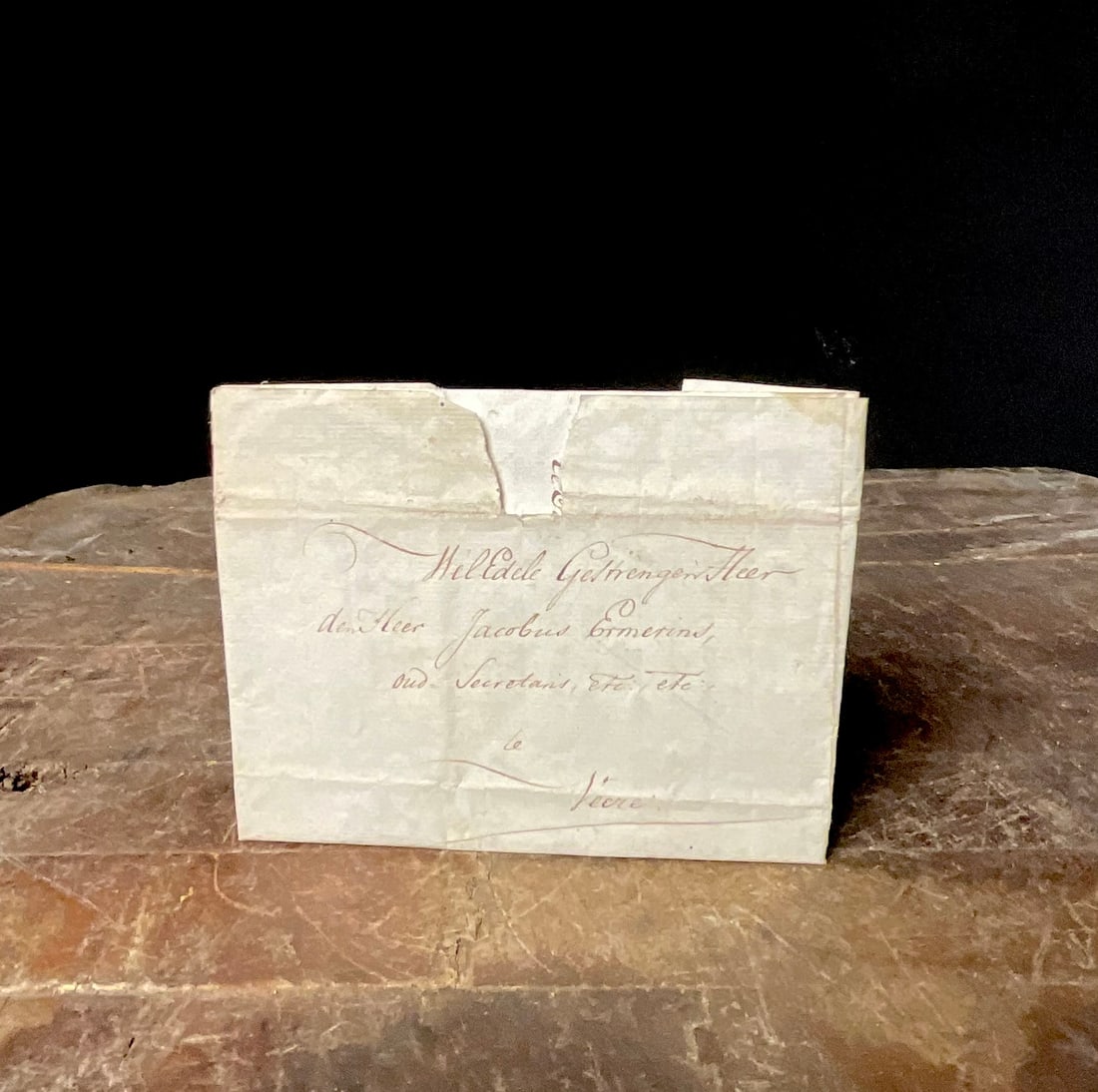 1793 Dutch Handwritten Folding Letter from Jan De Brouw to Jacobus Ermerins (1 of 16)