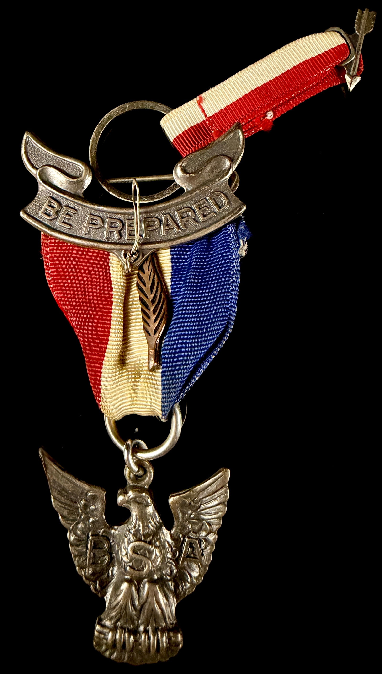 Boy Scouts of America Sterling Silver Eagle Scout Medal Robbins Type 4 with Bronze Palm and Mother (1 of 7)