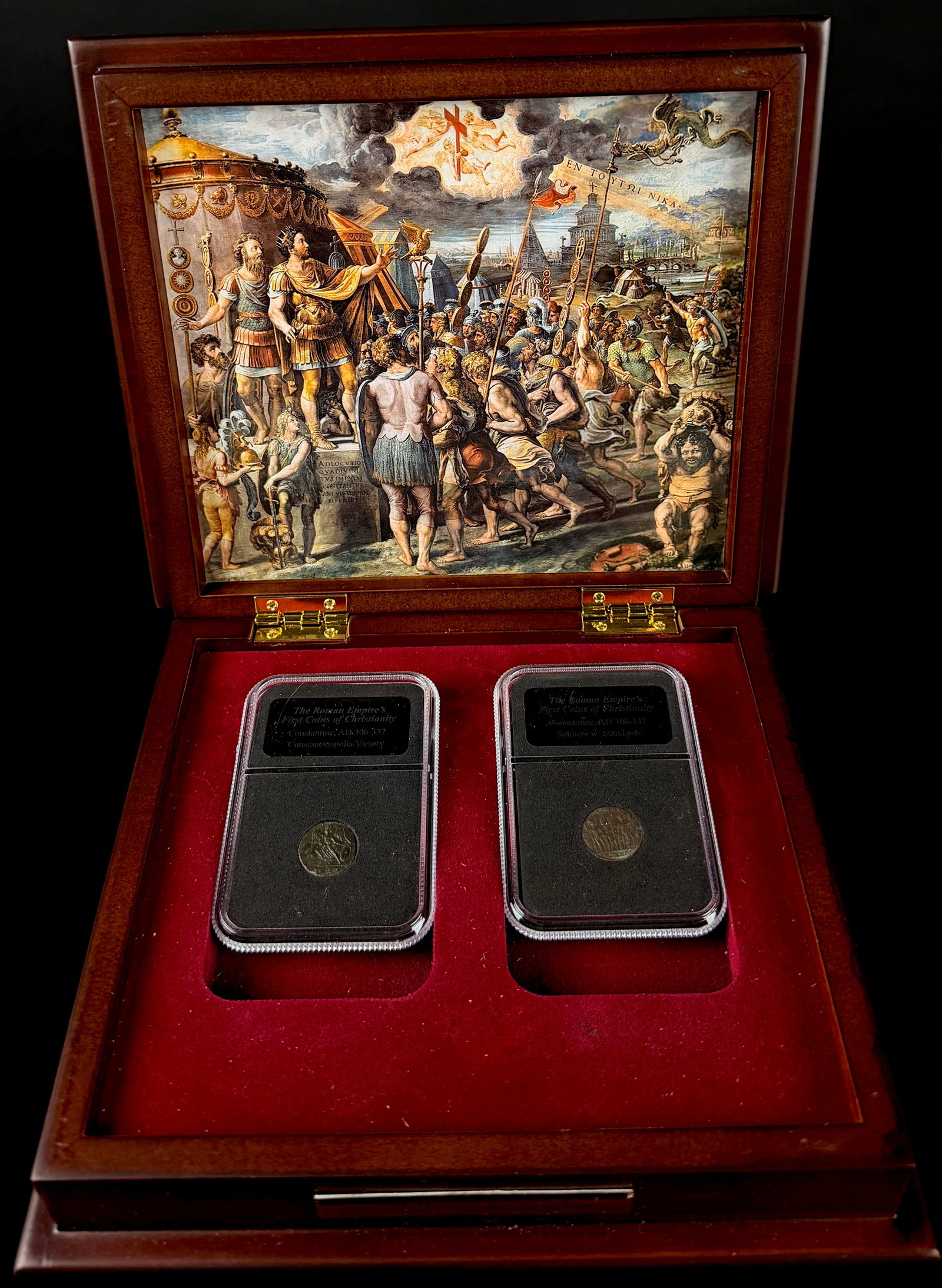 Roman Empire c. AD 330-337, Pair of AE Follis, Bronze (1 of 9)