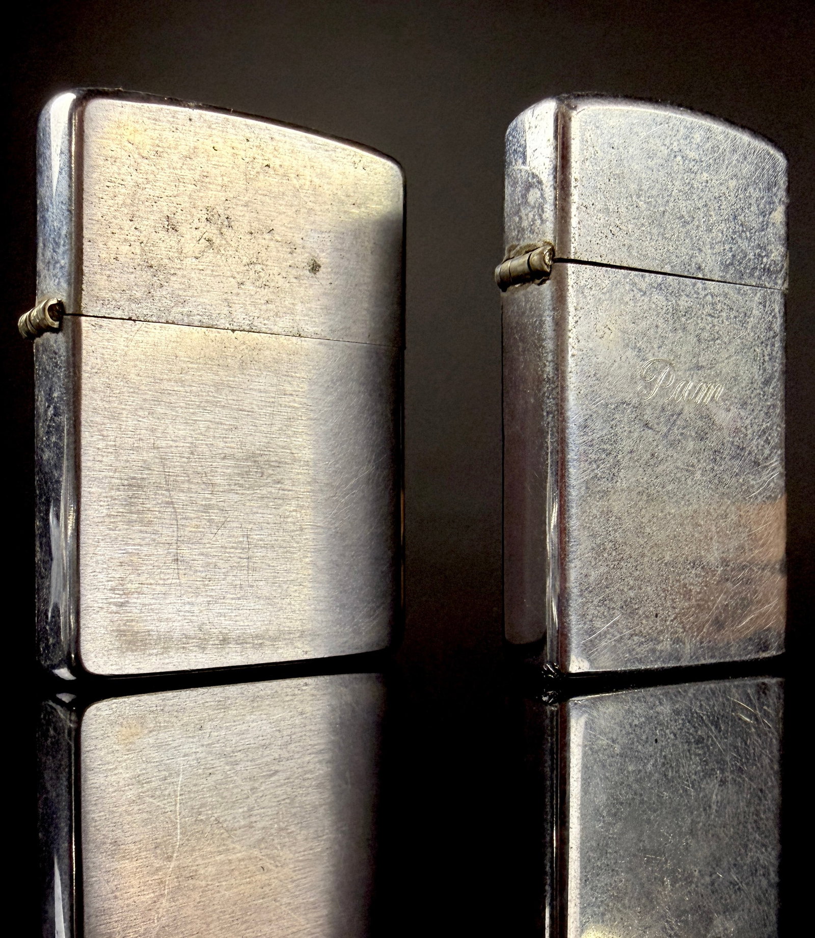 A Pair of Vintage Zippo Pocket Lighters 1968 and 1978 (1 of 11)