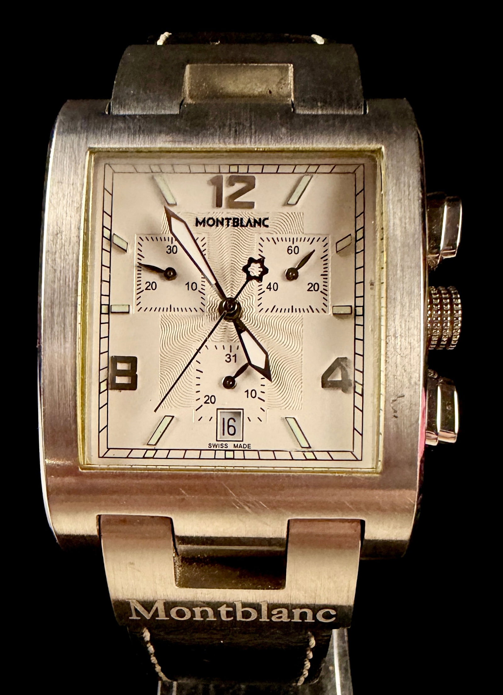 Montblanc Profile Chronograph Stainless Steel Wristwatch Reference 7050 (1 of 5)