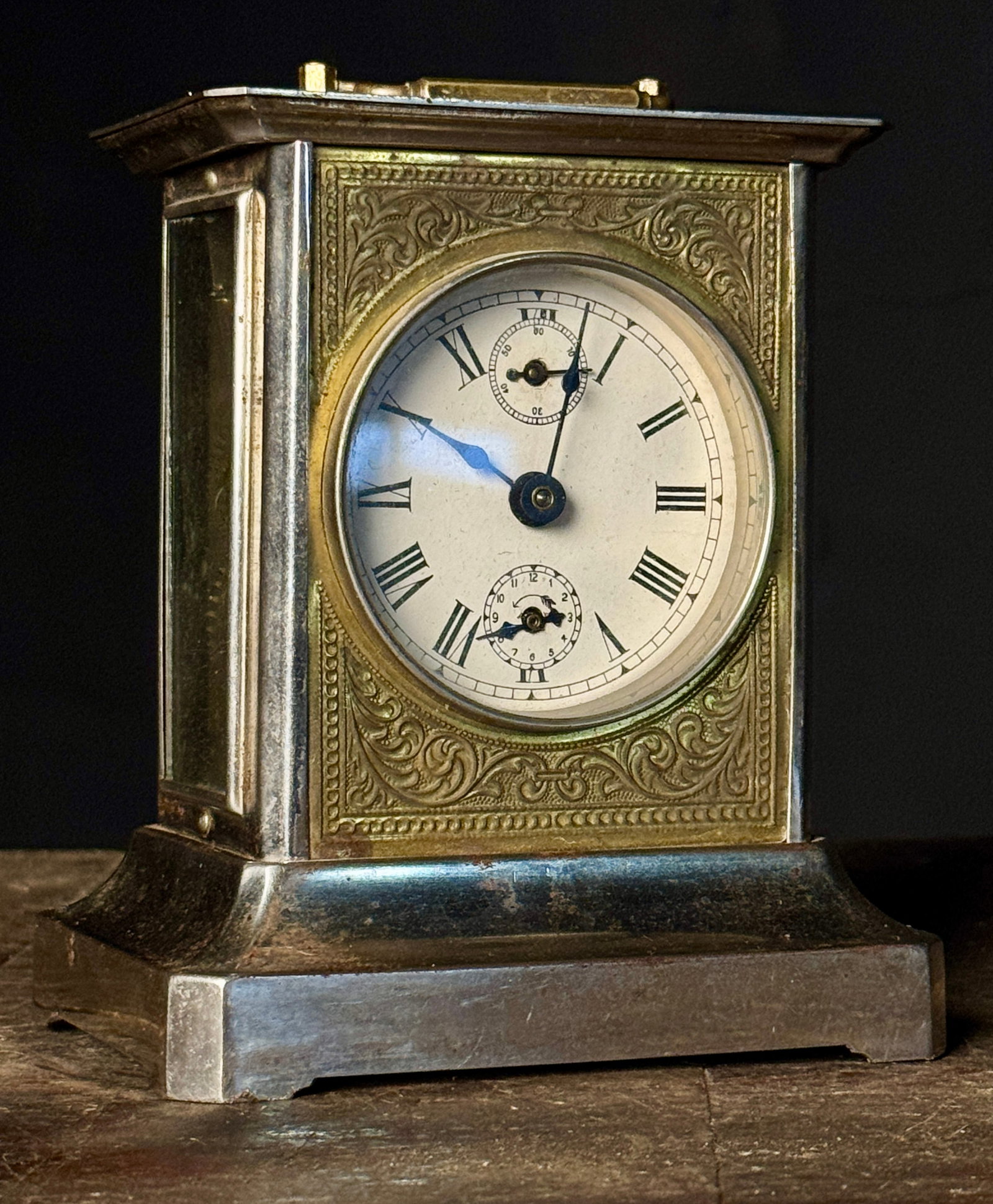 Antique German Musical Alarm Carriage Clock Attributed to Junghans (1 of 7)