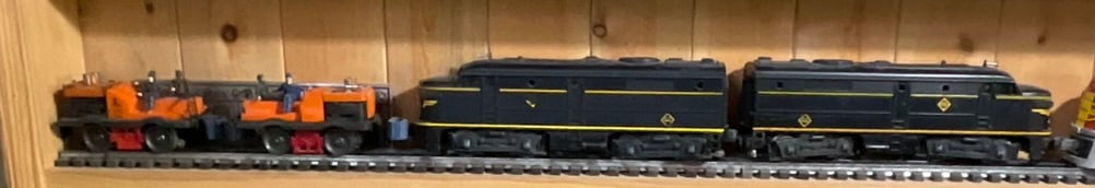 A Collection of Lionel O-Gauge Erie Alco Diesel Locomotives and No. 50 Gang Cars (1 of 7)