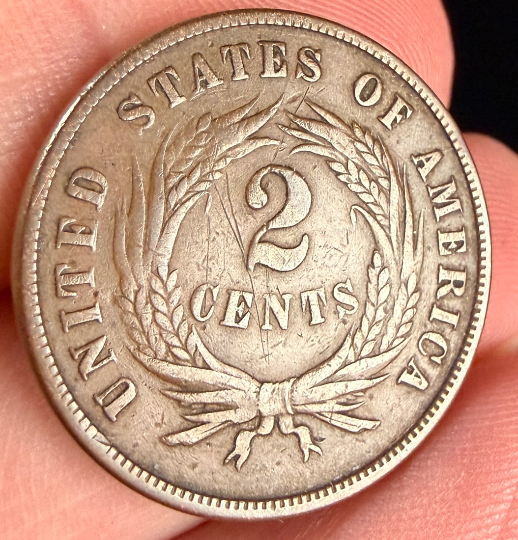 1866 US Two-Cent Piece - 2