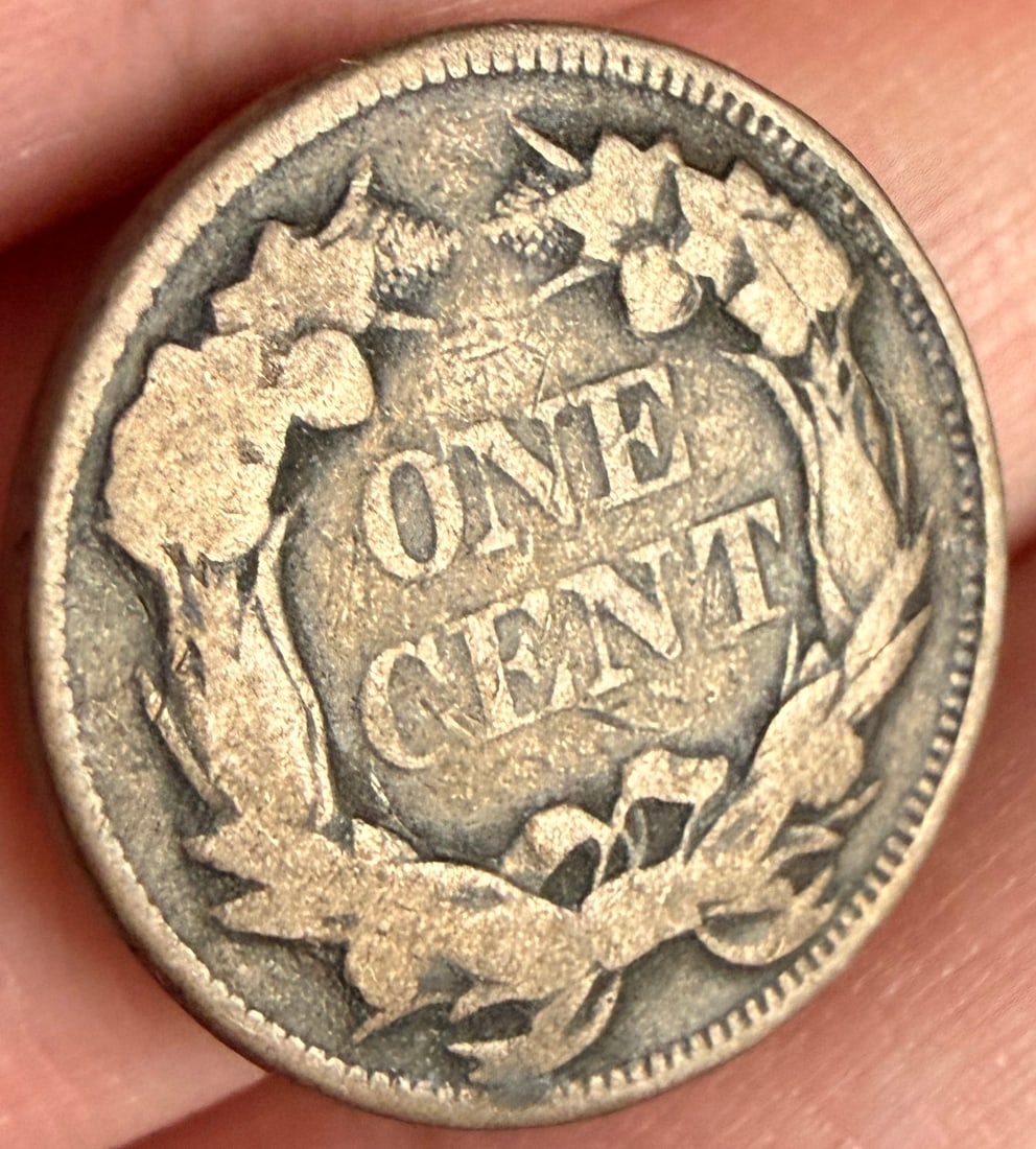 1858 US Flying Eagle Cent, Large Letters - 2