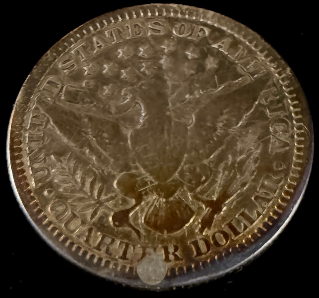 1907 US Barber Silver Quarter Dollar - 5