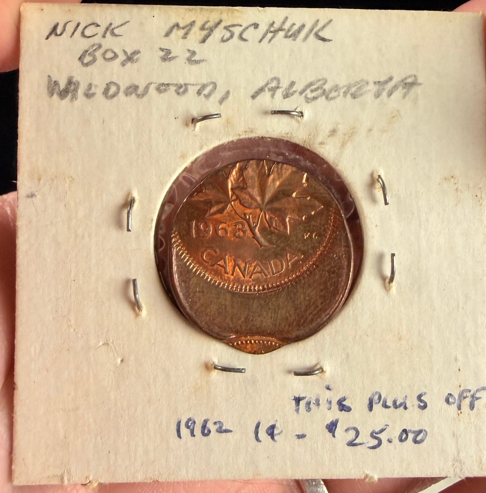CA 1963 1-Cent Bronze Multi-Strike Mint Error - 2