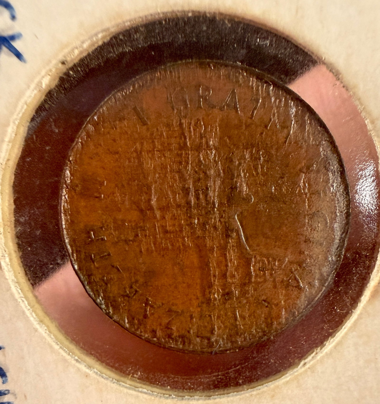 1957 CA 1 Cent Mint Error Struck on Half Planchet - 2