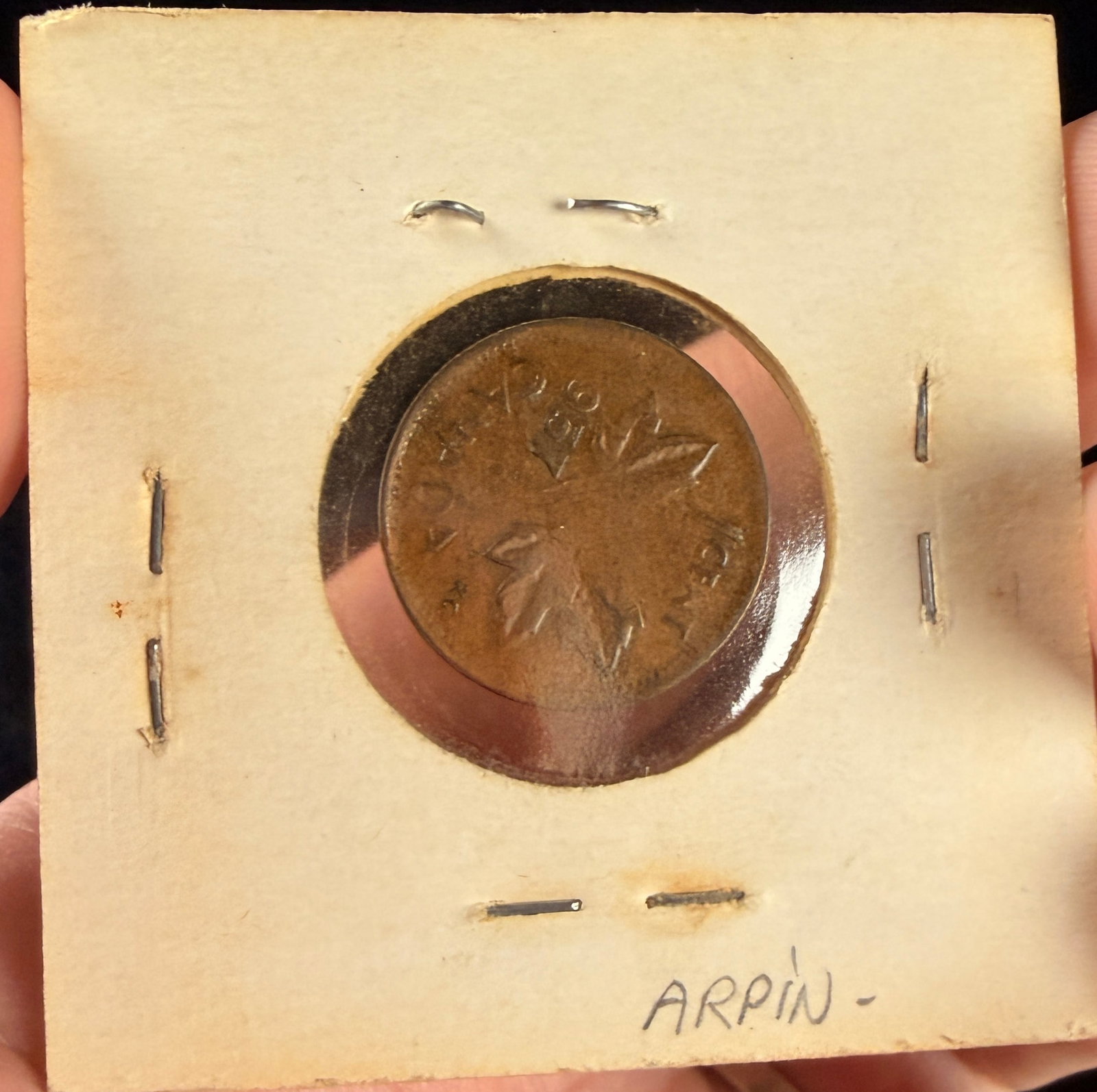 1957 CA 1 Cent Mint Error Struck on Half Planchet - 3