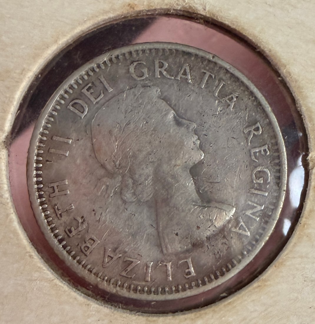 CA 1953 Silver 10 Cents Coin - 2