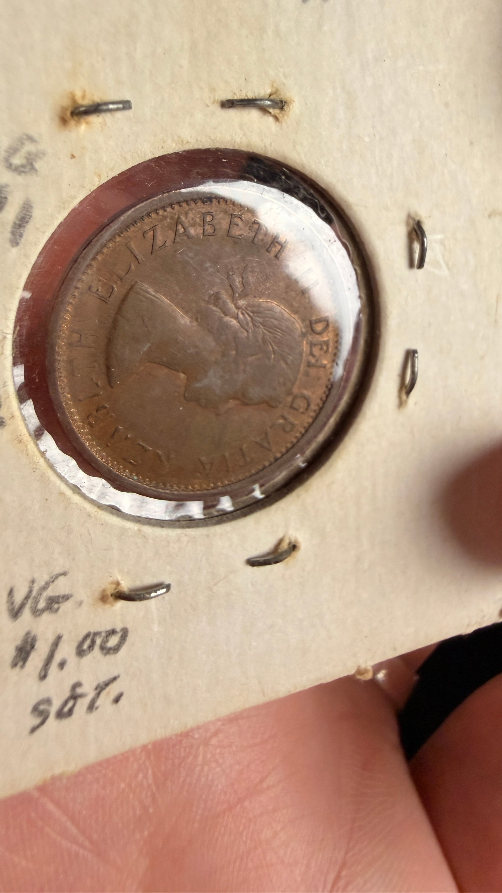 1956 CA 1-Cent Coin, Double Struck Error Variety - 2