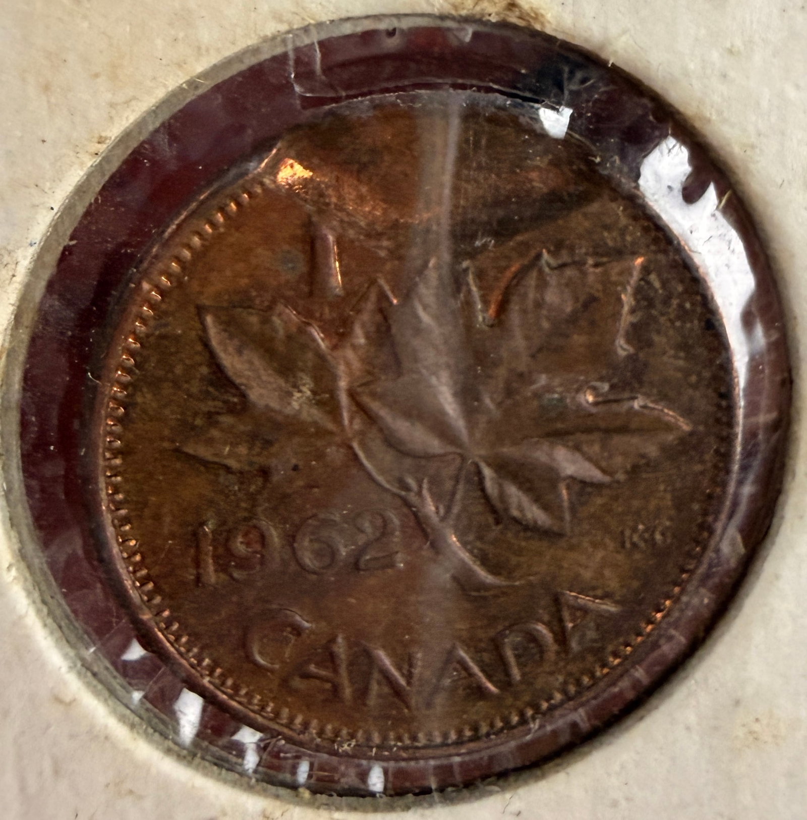 1962 CA 1-Cent Bronze Coin error - 4